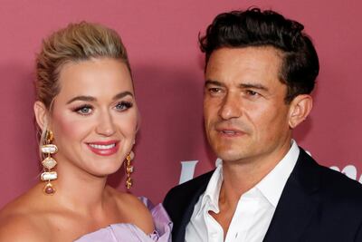 Katy Perry and Orlando Bloom attend Variety's 2021 Power of Women event at the Wallis Annenberg Center in Beverly Hills. Reuters