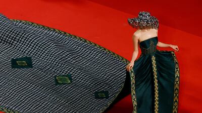 Mean Sonyta poses on the red carpet during arrivals for the screening of the film "Parthenope" in competition at the 77th Cannes Film Festival in Cannes, France, May 21, 2024. REUTERS / Yara Nardi TPX IMAGES OF THE DAY