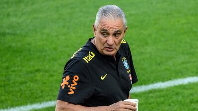 Brazil's head coach Tite attends a team training session at Seoul World Cup Stadium in Seoul on June 1, 2022, a day before a friendly football match between South Korea and Brazil. (Photo by ANTHONY WALLACE / AFP)