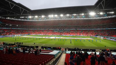 Wembley Stadium in London is due to host the Euro 2020 semi-finals and final. AP