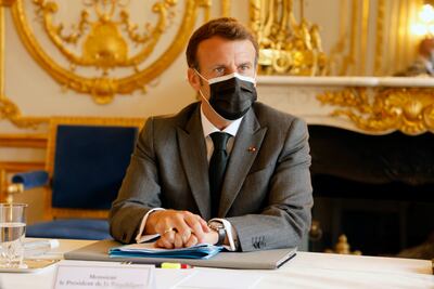 French President Emmanuel Macron is up for re-election in 2022. AP