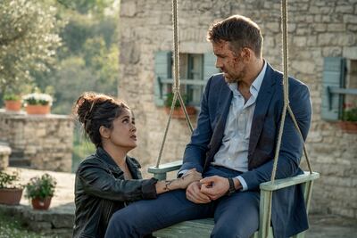 Ryan Reynolds and Salma Hayek in 'The Hitman's Wife's Bodyguard'. Lionsgate