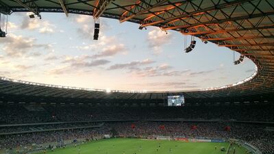 Beautiful stadium at twilight