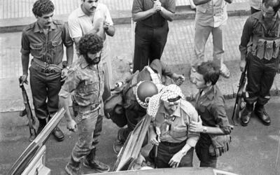 Israel invaded Lebanon and besieged Beirut in 1982, forcing Palestinian President Yasser Arafat to leave. AFP
