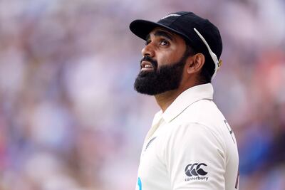 New Zealand's Ajaz Patel during day one of the second LV= Insurance Test match at Edgbaston, Birmingham. Picture date: Thursday June 10, 2021.