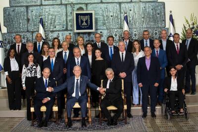 Israel's new coalition is made up of eight separate parties. AFP