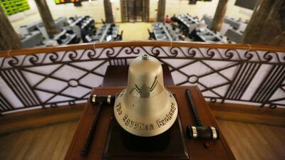 The Egyptian Exchange bell is seen at the stock exchange in Cairo, Egypt. The government is planning a raft of IPOs of state firms with businesses in the oil sector. Mohamed Abd El Ghany / Reuters