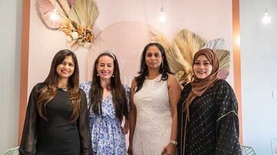 A Group of women have set up a Facebook page to help those in need across Dubai by donating unwanted items to those who need them. LtoR: Kavita Chauhan, Victoria Van Der Auwera, Diana DSouza and Anida Pinansilo on 30th June 2021.