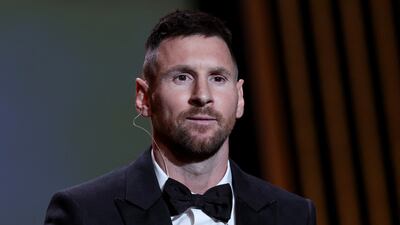 Soccer Football - 2023 Ballon d'Or - Chatelet Theatre, Paris, France - October 30, 2023 Inter Miami's Lionel Messi with the men's Ballon d'Or REUTERS / Stephanie Lecocq