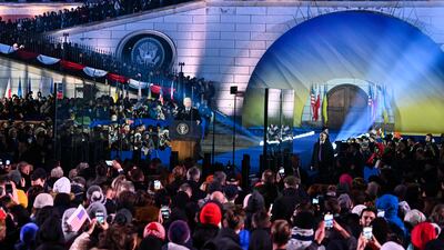 WARSAW, POLAND - FEBRUARY 21: The US President, Joe Biden delivers a speech at the Royal Castle Arcades on February 21, 2023 in Warsaw, Poland. The US President is in Warsaw for his second visit to the country in less than a year. It comes after his surprise trip to Kyiv on February 20 to reinforce US support for Ukraine almost a year after Russia's large-scale invasion. (Photo by Omar Marques / Getty Images)