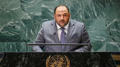 Minister of Youth of Libya Fatalla AF Elzuni addresses the 78th Session of the U. N. General Assembly in New York City, U. S. , September 20, 2023. REUTERS / Eduardo Munoz