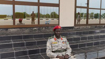 Lul Ruai, an army spokesman, at the John Garang Memorial, in Juba, South Sudan. The National