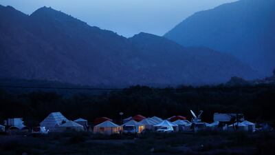 A view of tents in the aftermath of a deadly earthquake in Talat N'Yaaqoub, Morocco September 15, 2023. REUTERS / Ammar Awad