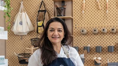 The growing trend of pottery in Dubai, with more studios opening up around the city, we look at what draws people into the craft. Feature on The Mud House located in Al Quoz industrial are in Dubai on June 8th, 2021. Founder and owner Preeti Pawani. Antonie Robertson / The National. Reporter: Alexandra Chaves for National