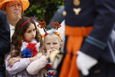 Oranje fans are at Noordeinde Palace for the celebration of Budget Day