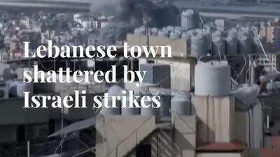Lebanese town shattered by Israeli strike